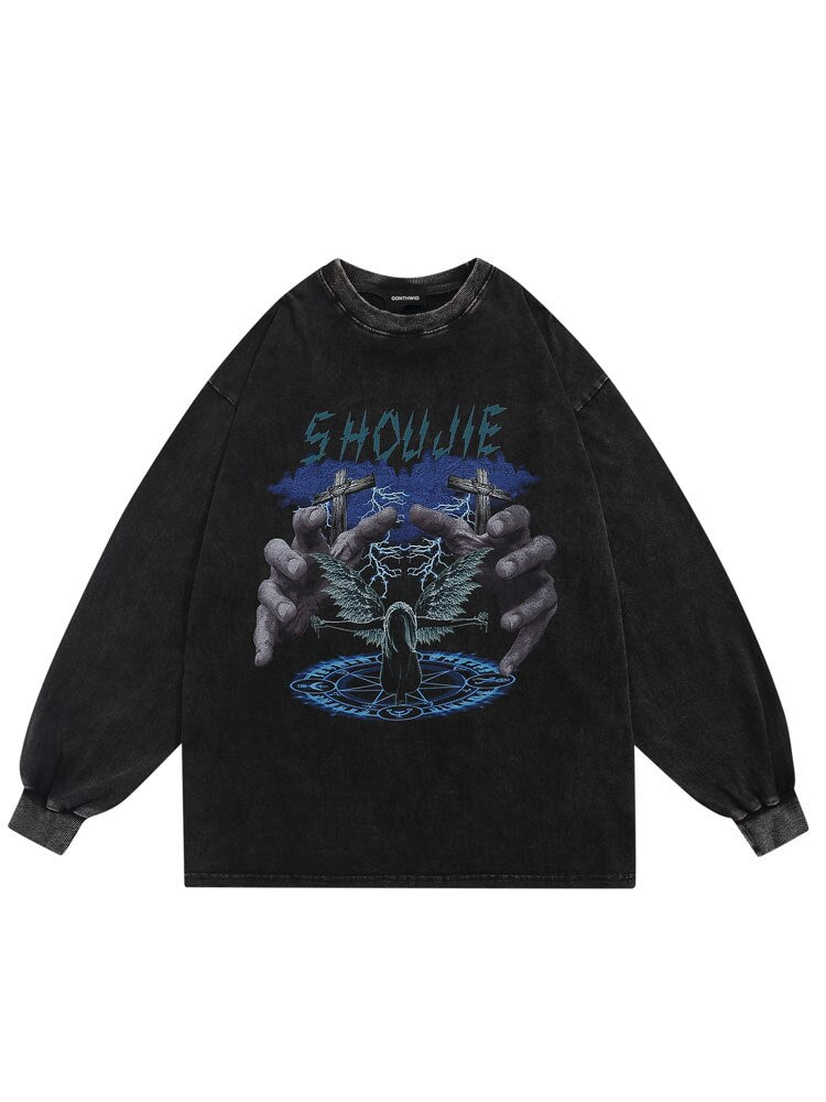 "Show Me" Unisex Men Women Streetwear Graphic Sweater Daulet Apparel