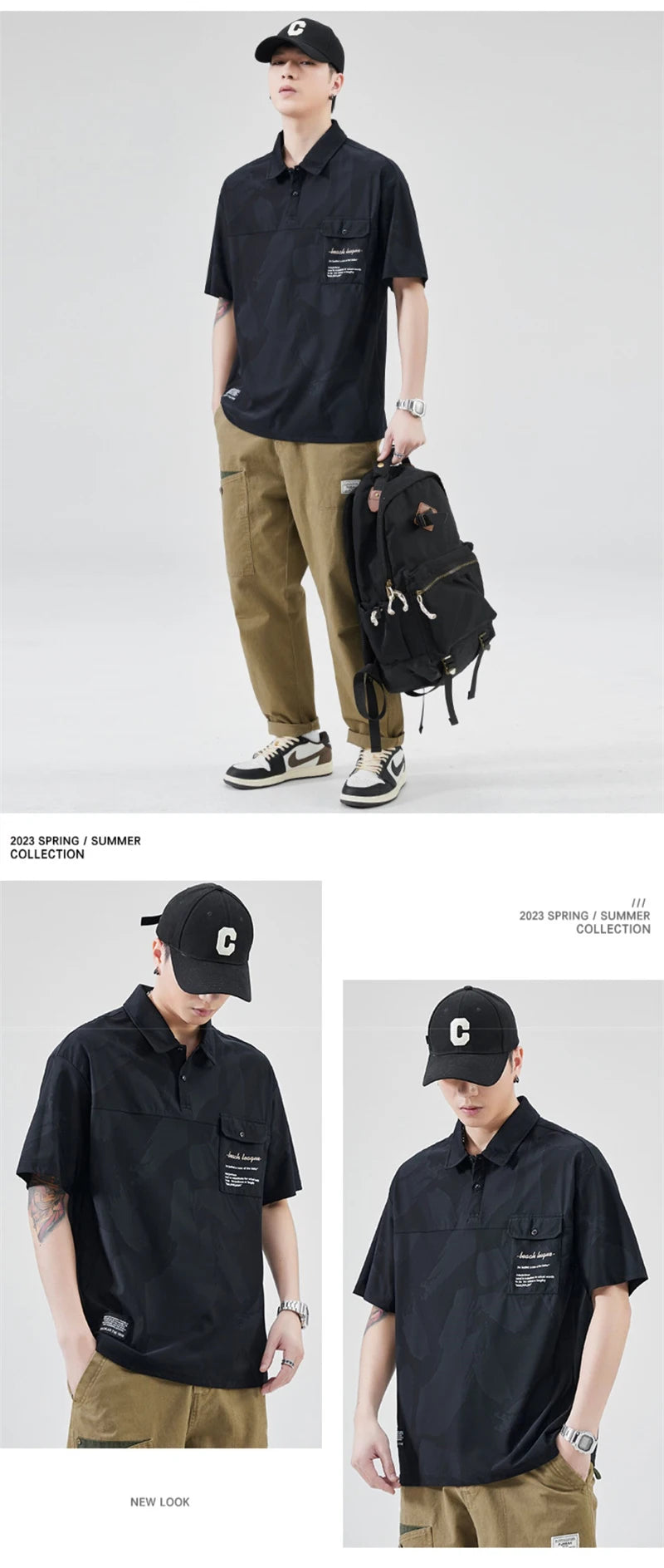 Streetwear Summer Short Sleeve Lapel Polo Shirt Mens Full Print Tee Shirts Korean Summer Short Sleeve Lapel Polo Shirt Mens Full Print Tee Shirts Korean Fashion Pocket Golf Wear Button Camisa Polo Masculina Fashion Sweater Jacket With Graphic Design For Men