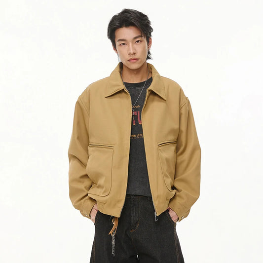 spring retro fashion bomber jacket men loose casual korean streetwear vintage short cargo jacket women autumn coat outerwear military streetwear pants