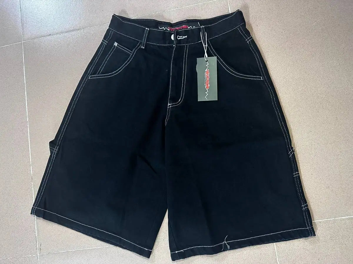 Shorts skateboarding trend mens and womens universal jeans cropped pants joggers skinny men hip hop  harajuku cargo pants Street King Limited