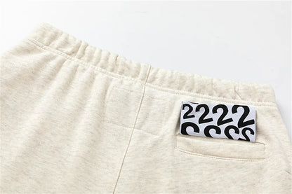 RRR123 24FW Sunshine Wash Brown Flower Grey Loose Drawstring Feet Guard Pants Street King Limited