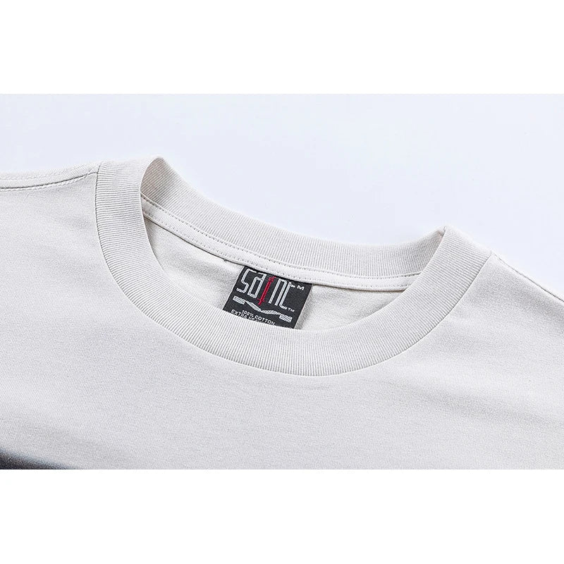 SAINT Short Sleeve Top Tees Men Woman Best Quality Space Exploration Cartoon Photo O-Neck Versatile T Shirt Street King Limited