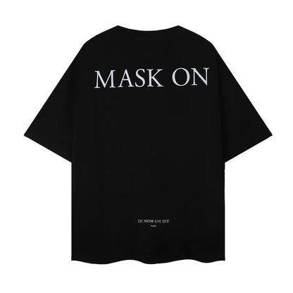 2024ss New IH NOM UH NIT T-shirt Masked Gold Necklace Printing Men Woman Good Quality Chaopai Top Tees Street King Limited
