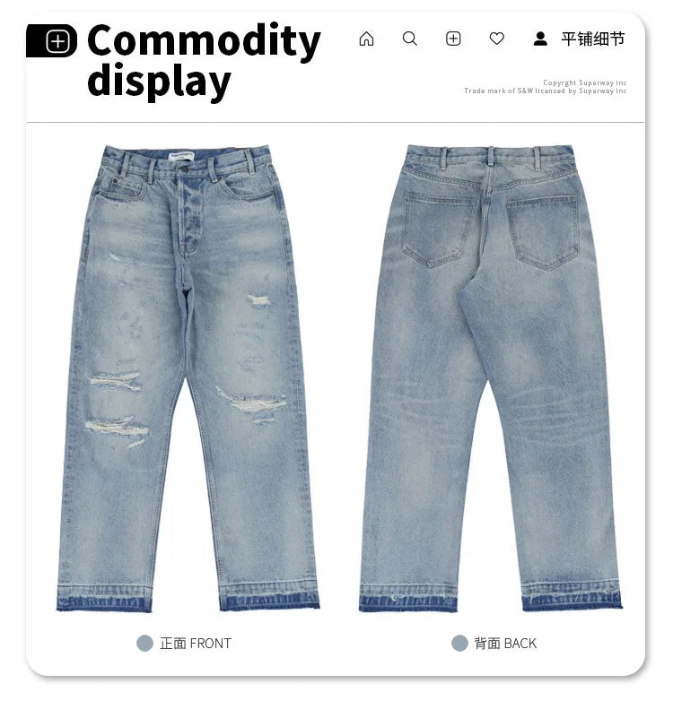 Destroy straight-leg wide jeans Street King Limited