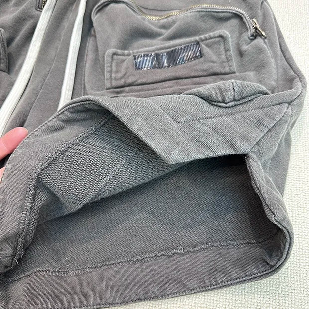 Multi-pocket zipper tactical overalls feature heavyweight shorts Street King Limited