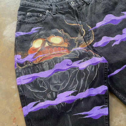 harajuku popular y2k baggy jeans wide leg denim pants anime fashionstyle sweatpants couples streetwear trouser men clothing relaxed fit joggers