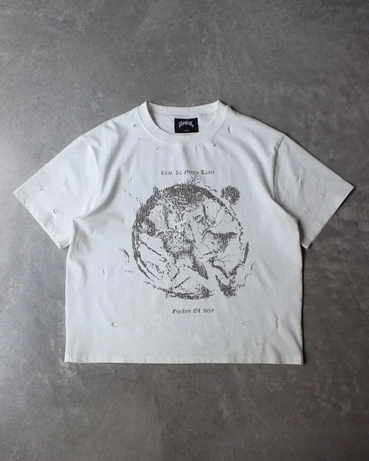 Street fashion brand trendy pattern printed oversized T-shirt women's Y2K clothing loose and versatile short sleeved shirt Street King Limited