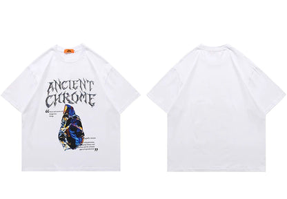 2023 Men Hip Hop Streetwear T-Shirt Harajuku Letter Graphic Printed Tshirt Summer Short Sleeve T Shirt Cotton Casual Tops Tees Street King Limited