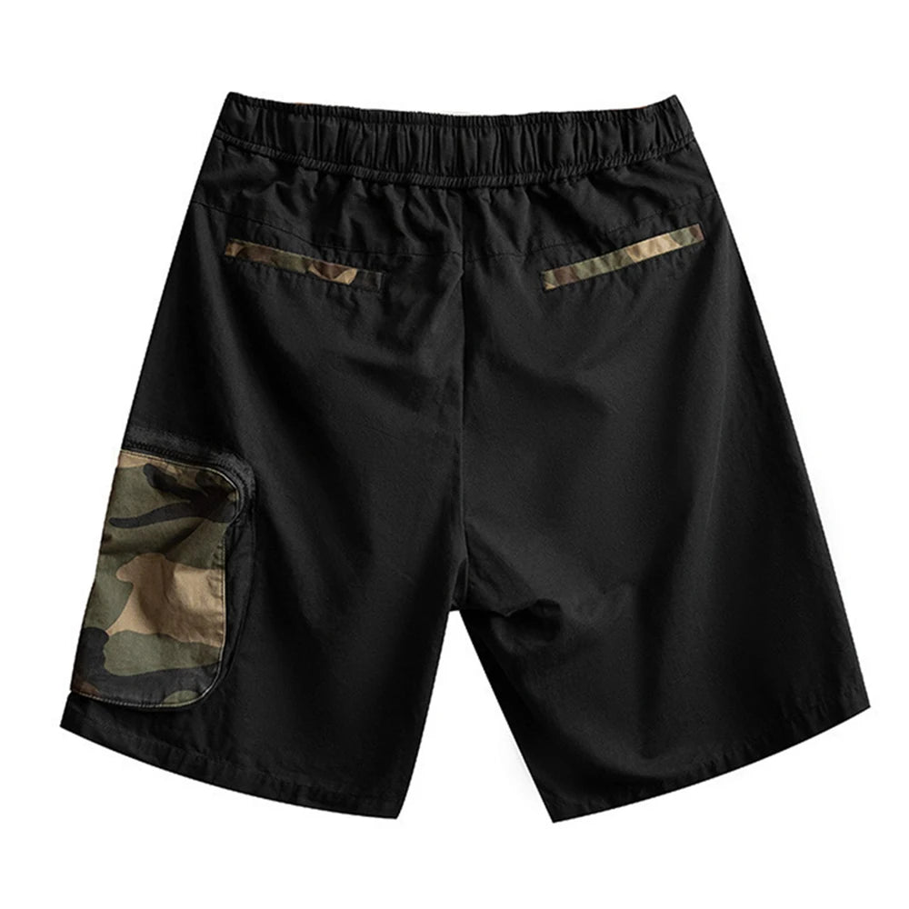 y2k shorts summer american street multi pocket camouflage workwear mens shorts trendy casual five quarter pants mens clothing unique shorts style 447