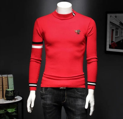 New 2022 Men Luxury gentleman Cotton embroidery Bee Striped Casual Sweaters pullover Asian Plug Size High quality Drake #M100 Street King Limited