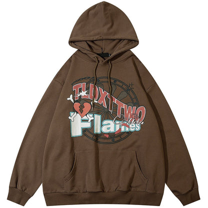 "Bone Broken" Unisex Men Women Streetwear Graphic Hoodie Daulet Apparel
