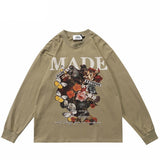 "Floral Basket" Unisex Men Women Streetwear Graphic Sweatshirt Daulet Apparel