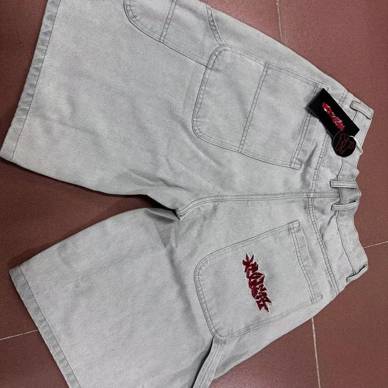Shorts skateboarding trend mens and womens universal jeans cropped pants joggers skinny men hip hop  harajuku cargo pants Street King Limited