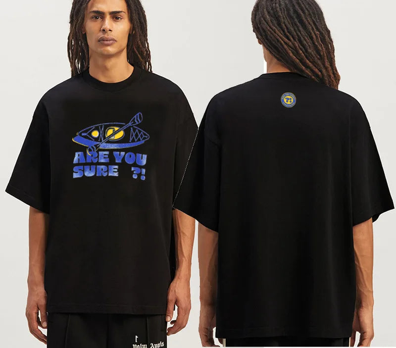 New American Style Ins Personalized Street Men's Women's Cotton T-shirts Fashion Y2K Retro O-neck Harajuku Couple Oversized Tops Street King Limited