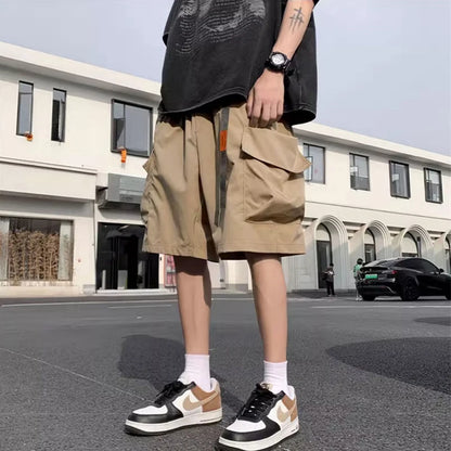 american functional cargo shorts for men 2024 summer multi pockets baggy gym short pants y2k streetwear bermuda shorts hombre baggy cargo bottoms