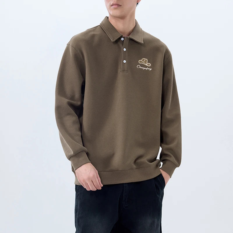 Men Embroidery Fashion Loose Casual Pullover Sweatshirt Spring Autumn Plus Size Hoodies Polo Shirt for Man Clothing Street King Limited