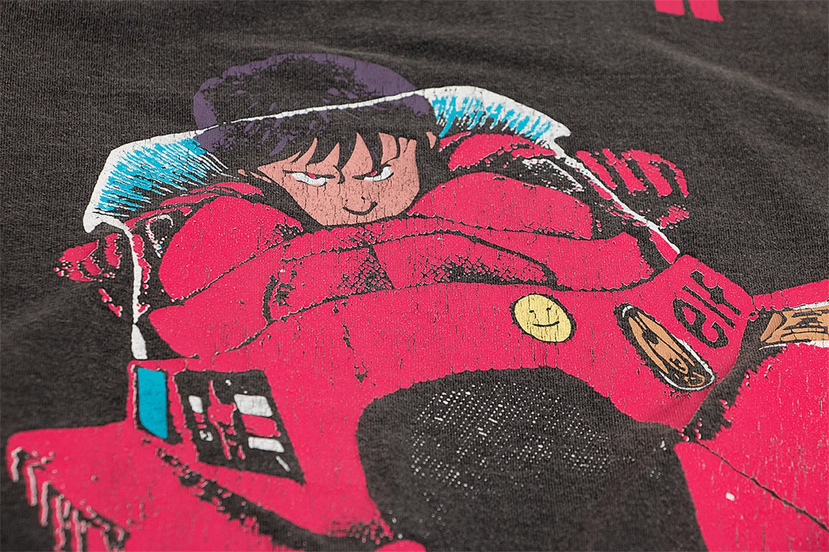 24ss Summer Vintage Retro Anime Printing High-Street T-Shirt Tops Street King Limited