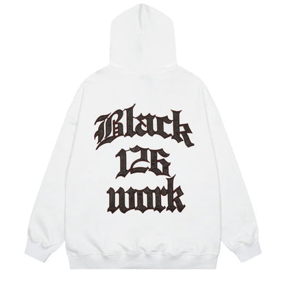"Back To Work" Unisex Men Women Streetwear Graphic Hoodie Daulet Apparel