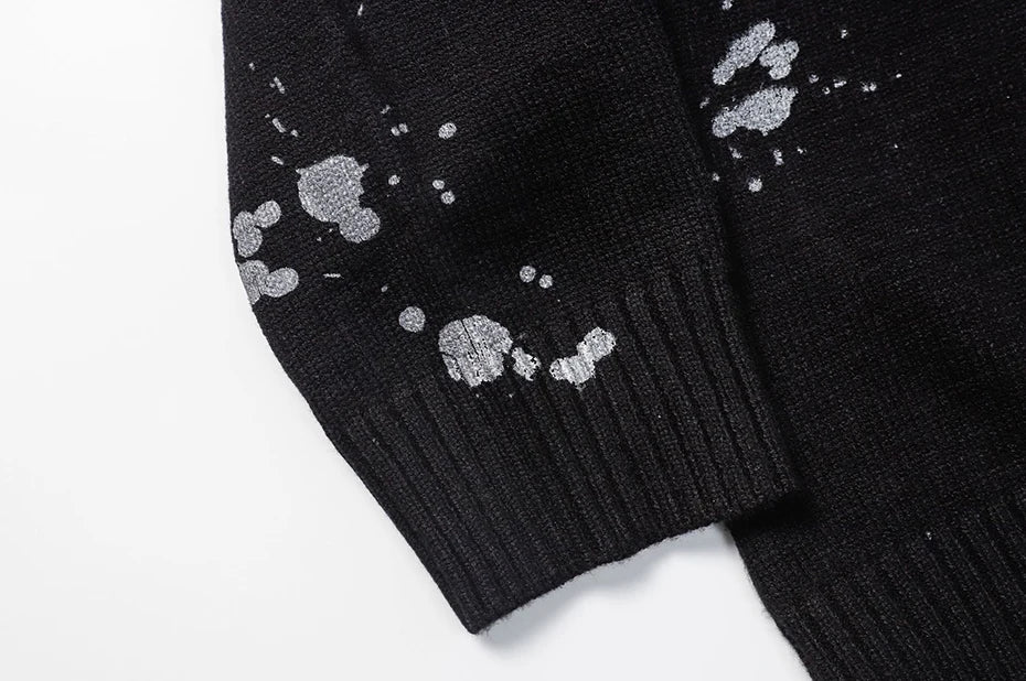 2023 Men Fashion Knitted Sweater Letter Printed Harajuku Oversized Hip Hop Sweaters Fall Winter Loose Jumper Pullovers Street King Limited