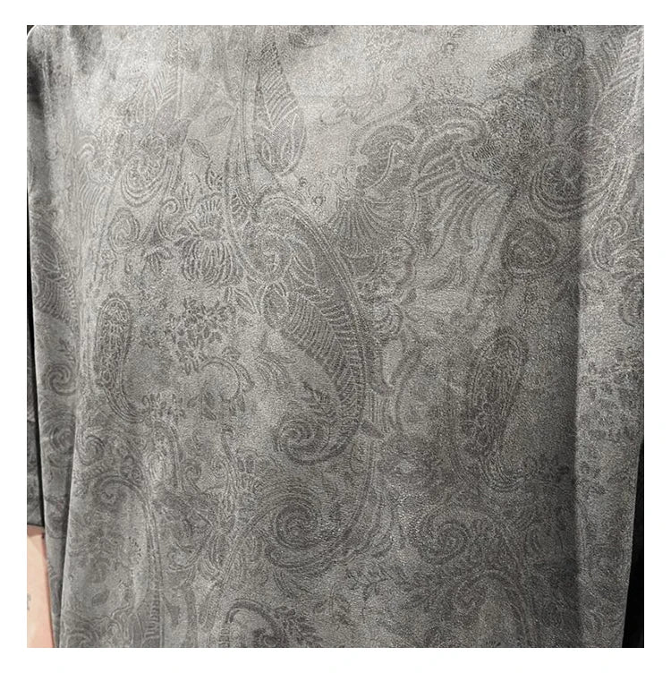 Merican Hip-hop Summer Thin Section Suede Cashew Flower Print Tshirts Tops Men and Women Loose Short-sleeved T-shirts Oversized Street King Limited