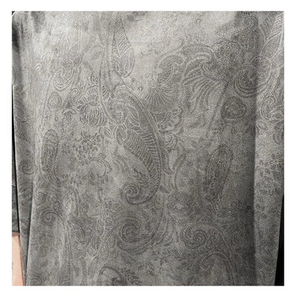 Merican Hip-hop Summer Thin Section Suede Cashew Flower Print Tshirts Tops Men and Women Loose Short-sleeved T-shirts Oversized Street King Limited