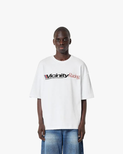 European and American New Racing Letter Printed Oversized Short-sleeved Tops Men Y2k Harajuku Retro Fashion Loose T-shirts Women Street King Limited