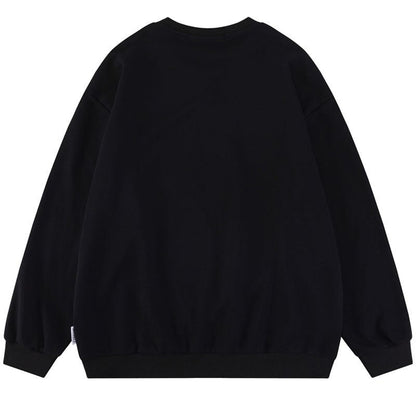 "White Flames" Unisex Men Women Streetwear Graphic Sweatshirt Daulet Apparel