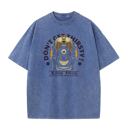 270g Heavyweight American Washed And Distressed Trendy Brand Loose Short-Sleeved T-Shirt For Men In Summer New Street Cotton Street King Limited