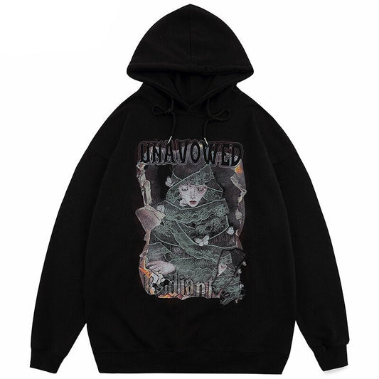 "Bow Down" Unisex Men Women Streetwear Graphic Hoodie Daulet Apparel