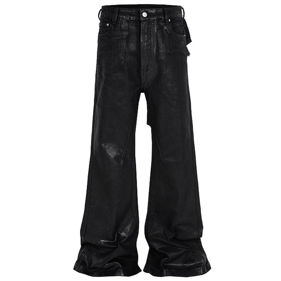 hi street flared jeans men broken patchwork denim pants streetwear harajuku luxury designer black jeans trousers male unique jeans style 462