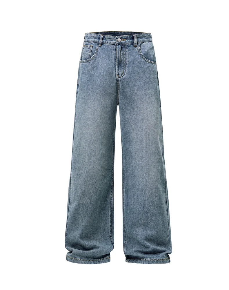 men wide leg straight streetwear fashion loose casual vintage denim baggy jeans pants women y2k jeans trousers unique jeans style 1743