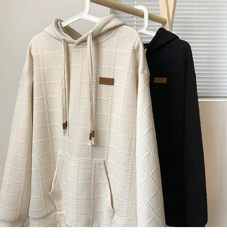 Korean Solid Color Hoodie Men's Autumn Loose Hooded Sweatshirt Fashion Brand Hoodies Harajuku Male Pullovers Street King Limited