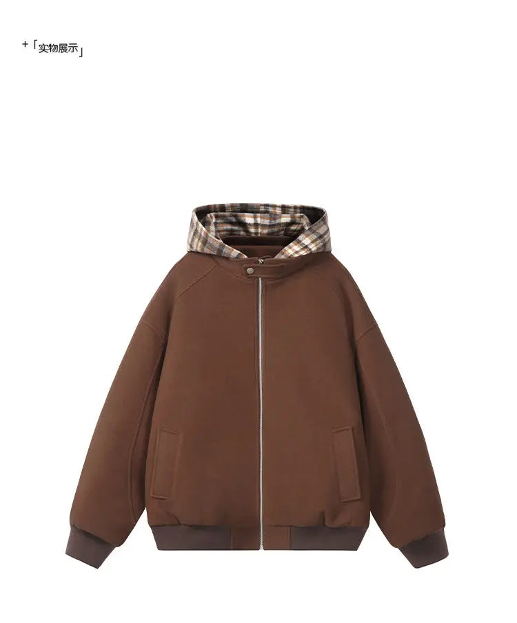 winter cotton padded jacket men women streetwear fashion loose casual hooded woolen bomber parkas jacket thicken coat outerwear unique default style 1047