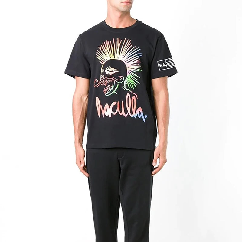 HACULLA T Shirts Men Woman Spring Summer White 1:1 Good Quality O-Neck Casual Vintage Top Tees Street King Limited