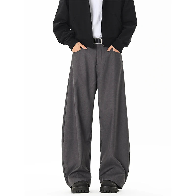 men streetwear fashion loose casual vibe hip hop black gray suit pant women harem pants trousers minimalist street pants