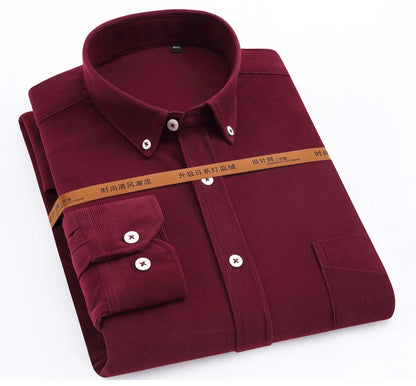 Streetwear Japan Style Mens Fashion Long Sleeve Corduroy Shirt Single Patch Pocke Japan Style Mens Fashion Long Sleeve Corduroy Shirt Single Patch Pocket Comfortable Work Casual Standard Fit Button Down Shirts Fashion Sweater Jacket With Graphic Design For Men