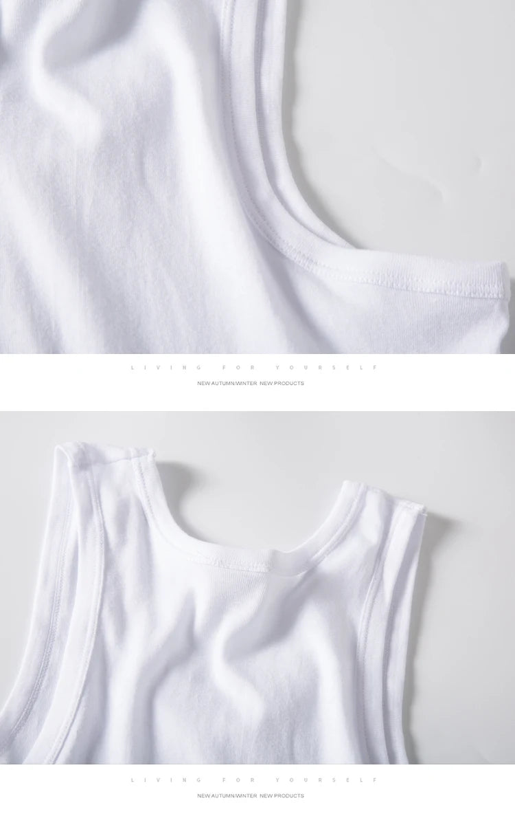 Hot Sale 3pcs / 100% Cotton Mens Sleeveless Tank Top Solid Muscle Vest Undershirts O-neck Gymclothing Tees Whorl Tops Street King Limited