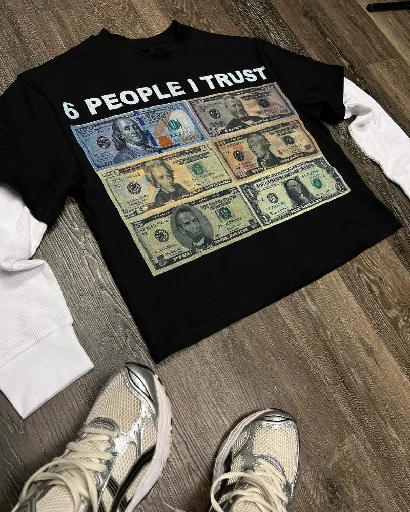 Street Harajuku vintage clothing printed patchwork long sleeve hoodie T-shirt men Y2k new hip hop fashion trend couple loose top Street King Limited