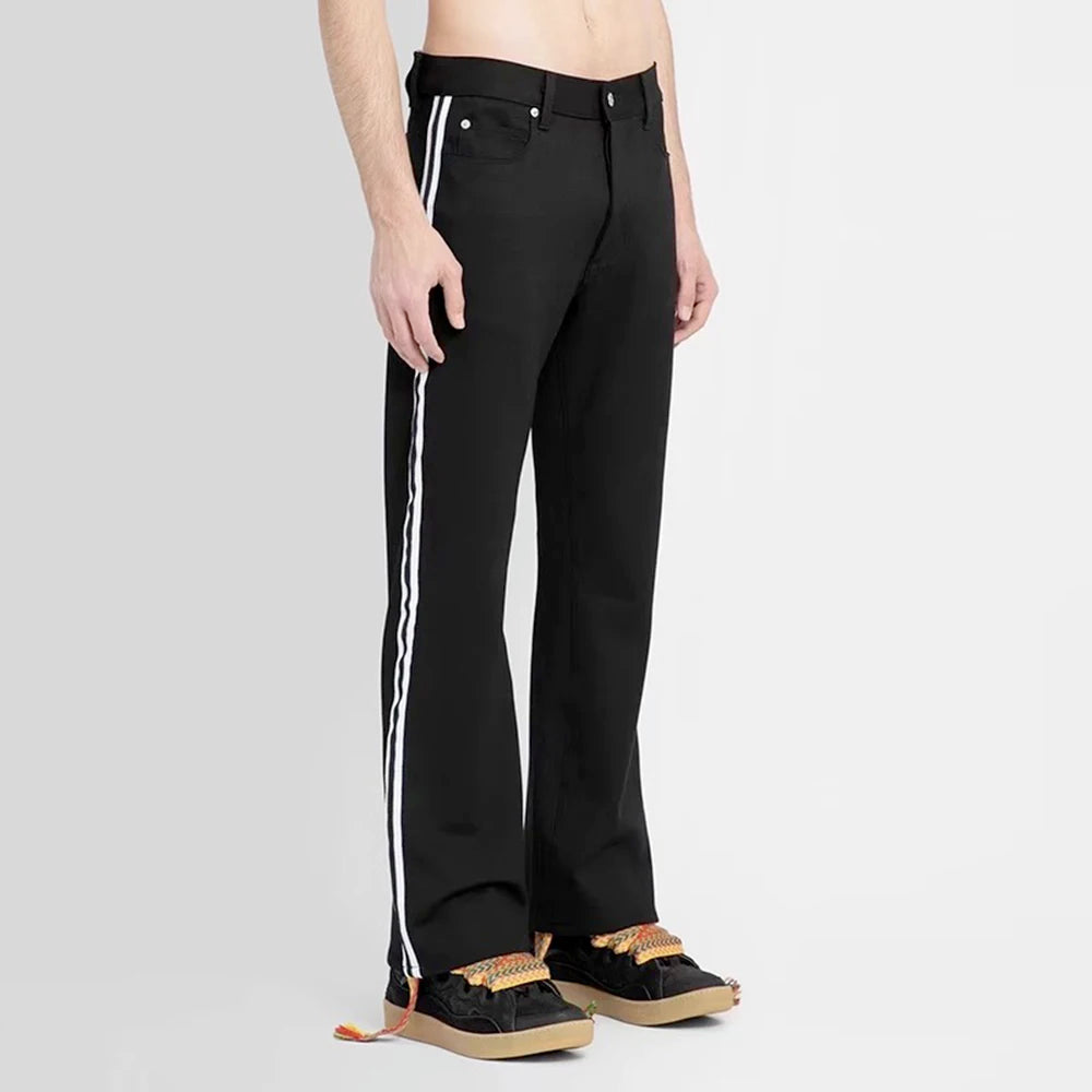 2023 new straw tassel design ripped hole loose denim trousers mens streetwear straight y2k pantalones hombre baggy jeans unique jeans style 657