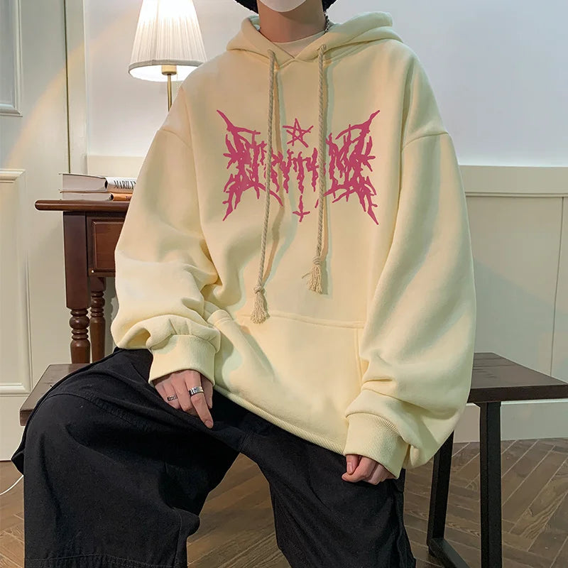 American Goth Printed Men's Pullover Hoodies Hip Hop Fashion Oversized Sweatshirts Casual Fleece Y2K Vintage Streetwear Hoodie Street King Limited