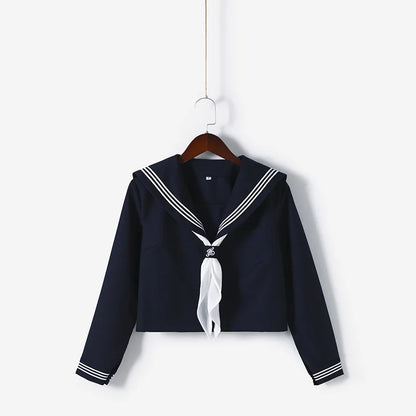 Navy Sailor Outfit Japanese Style School Uniform Skirt Girls JK Uniforms Student Sailor Dress Korean Student Seifuku COS Costume Street King Limited