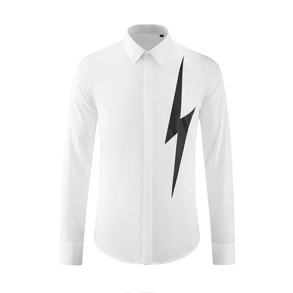 New 2022 Men Classic NEIL BARRETT thunderbolt Fashion Cotton Casual Shirts Shirt high quality Pocket Short sleeves S 3XL #BG123 Street King Limited