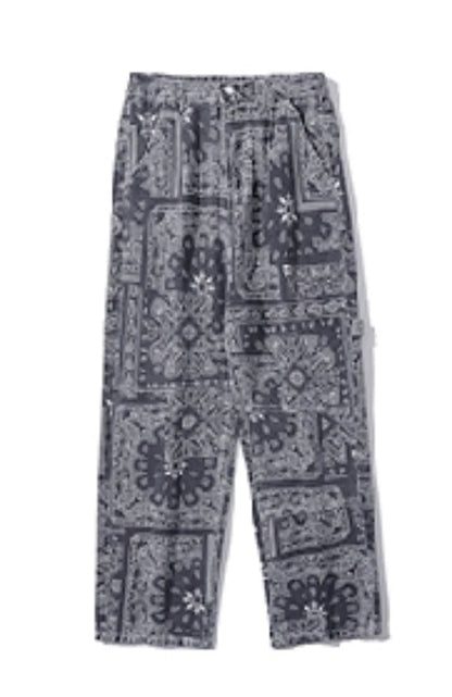 mens hip hop straight denim jeans pants fashion zipper paisley jeans streetwear casual loose trousers pants joggers baggy jeans casual joggers