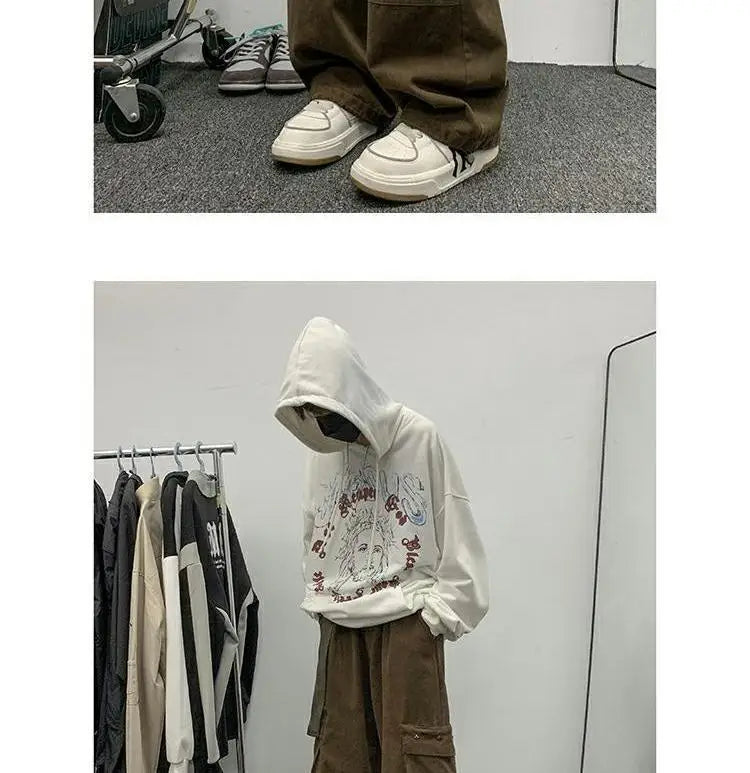 american hip hop large pocket workwear pants for men and women in autumn trend loose fitting straight leg casual wide leg pants unique default style 4761