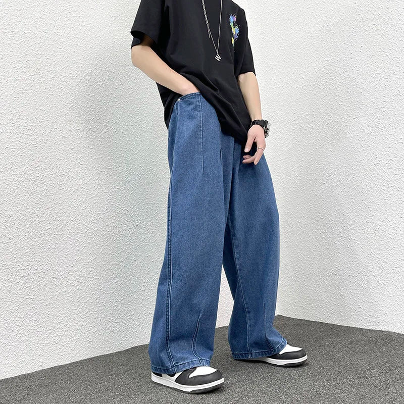 Men Wide Leg Jeans Loose Straight Baggy Denim Pant Men's Women's Streetwear Skateboard Pants Oversized Hip Hop Casual Trousers Street King Limited