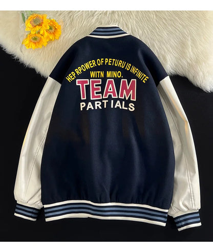 bomber jacket men women high quality suede fabric ins hip hop streetwear varsity jackets new brand baseball coat unique default style 5104