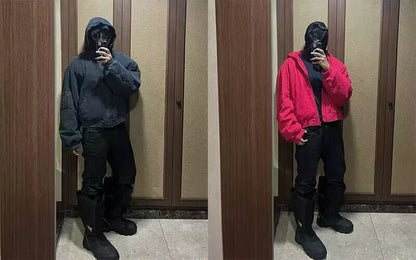 Greg 2024ss Trendy Brand High Quality Double Sided Wearable Thickened Raglan Coat Street King Limited