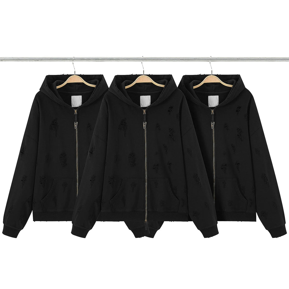 New 2023 Luxury Men UNDERMYCAR Wash Old Holes Gentleman Hoodies Hoody Hooded Sweatshirts Velvet Thicken Hip Size 1 2 3 4 #608 Street King Limited