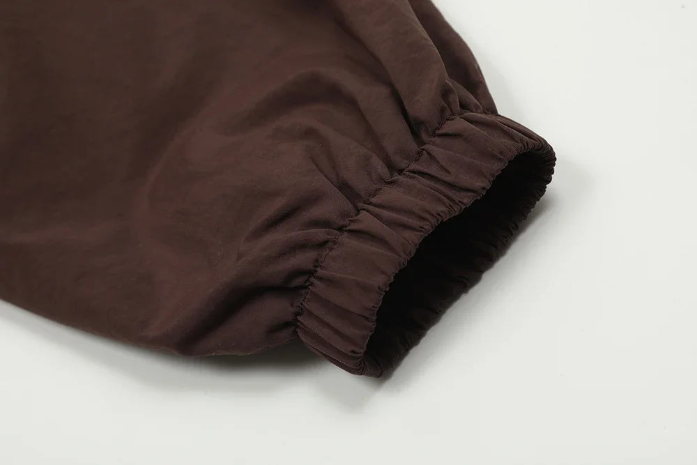 high street contrast color sunscreen clothes mens and womens summer thick fabric breathable casual baggy jacket oversized unique default style 6151