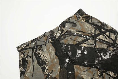 men camouflage cargo shorts 2024 summer fashion tactical shorts cropped pants streetwear hip hop harajuku shorts y2k unique cargo style 1042